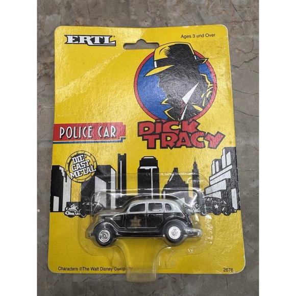 ERTL Other - 1990 Ertl Dick Tracy Police Car 2676 Die Cast Car 1:64